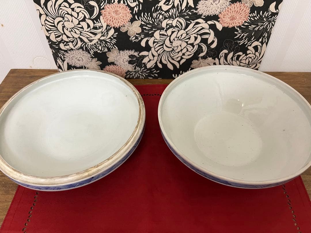 骨董　古伊万里　色絵　蓋物　大鉢　食籠　重箱　菓子器　金彩　染付　福寿牡丹絵