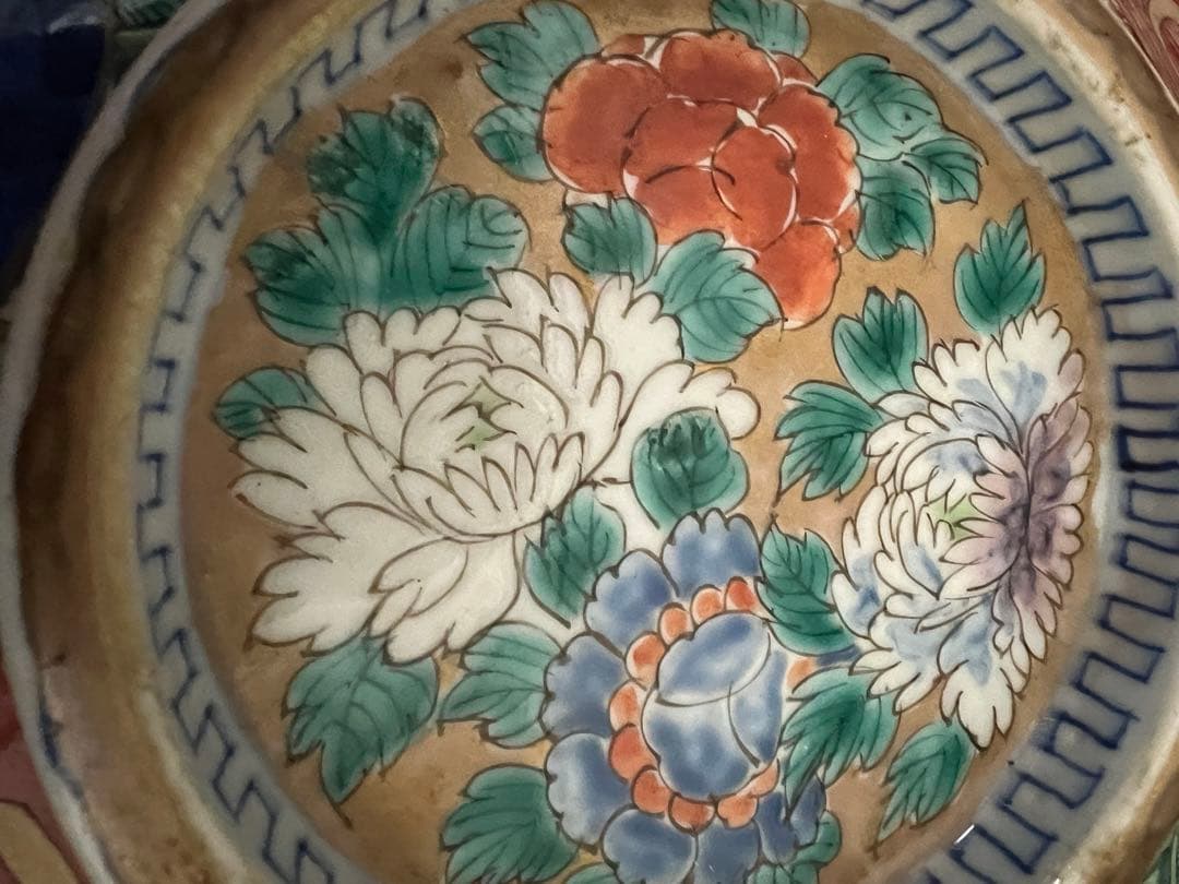 骨董　古伊万里　色絵　蓋物　大鉢　食籠　重箱　菓子器　金彩　染付　福寿牡丹絵