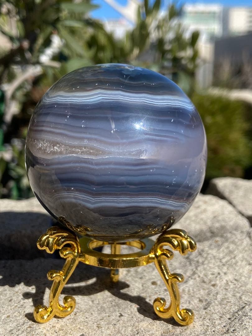 【開運・来福】希少！ピンクアメジスト笑口⭐2回結晶・周りブルーレース瑪瑙⭐RM2