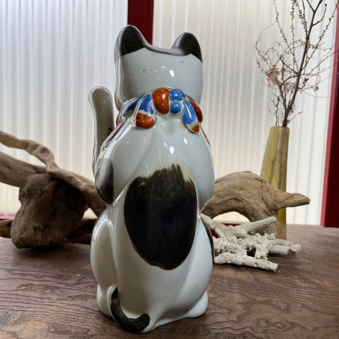 古瀬戸／招き猫／骨董／希少／縁起物／招き猫／ アンティーク／ヴィンテージ