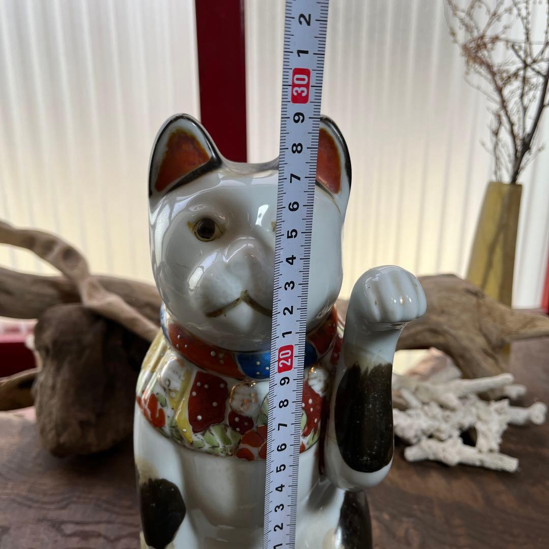 古瀬戸／招き猫／骨董／希少／縁起物／招き猫／ アンティーク／ヴィンテージ