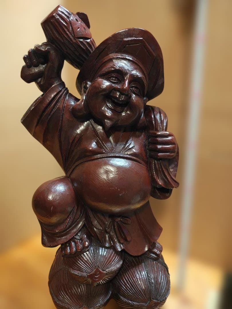 【木製65cm】 大黒様　彫刻