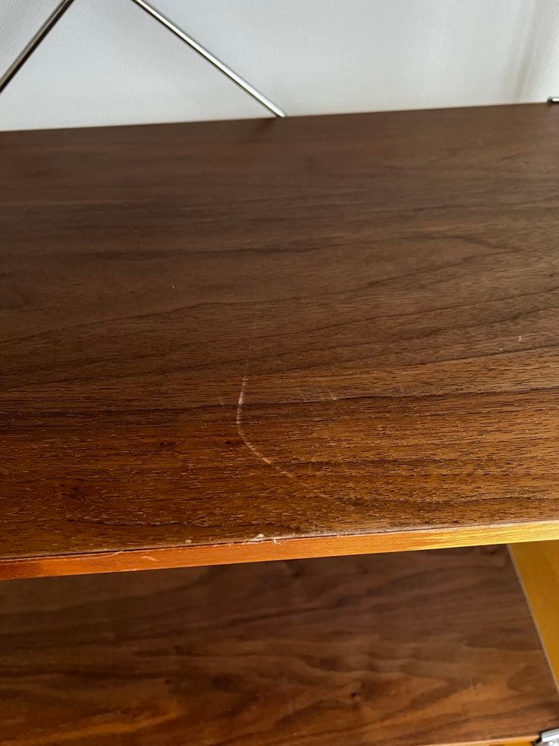 無印　ユニットシェルフ　中　ワイド　ウォールナット