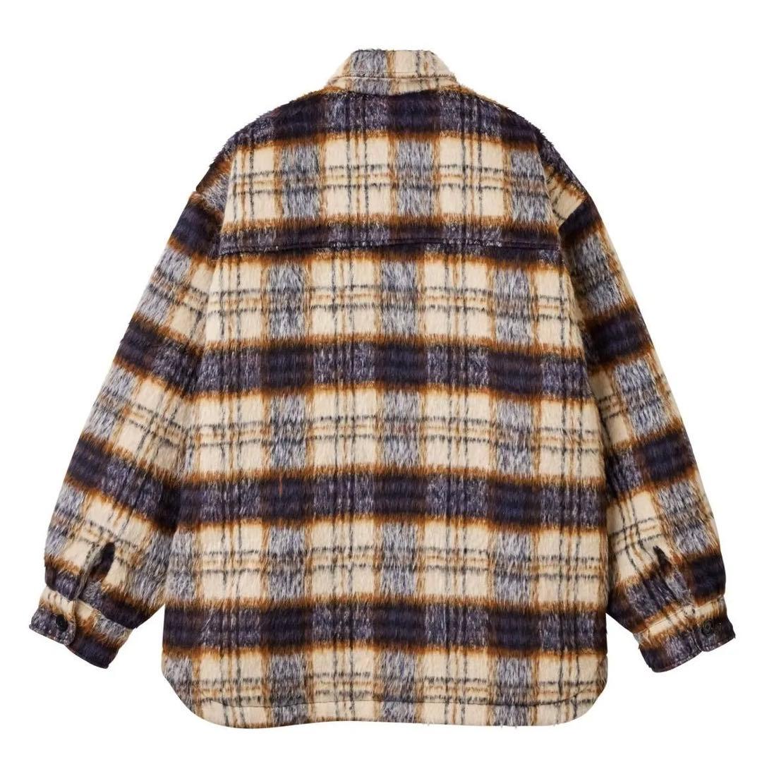 NAPTIME チェック中綿ジャケット Mサイズ アイボリー - メルカリ