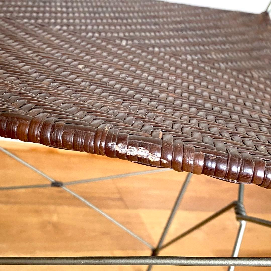 ラタン×スチール アームチェア YAMAKAWA RATTAN 旧モデル推定