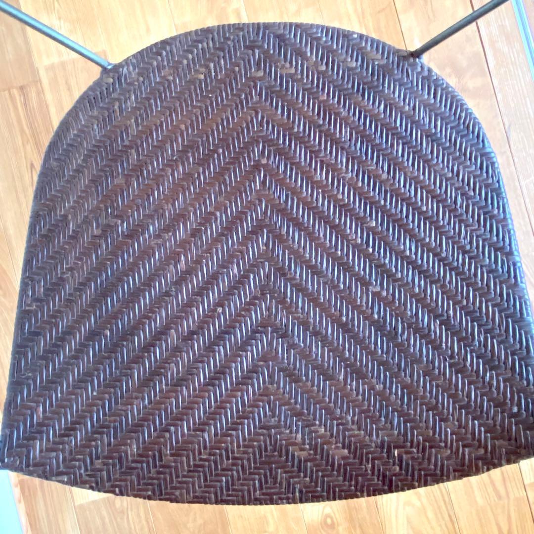 ラタン×スチール アームチェア YAMAKAWA RATTAN 旧モデル推定
