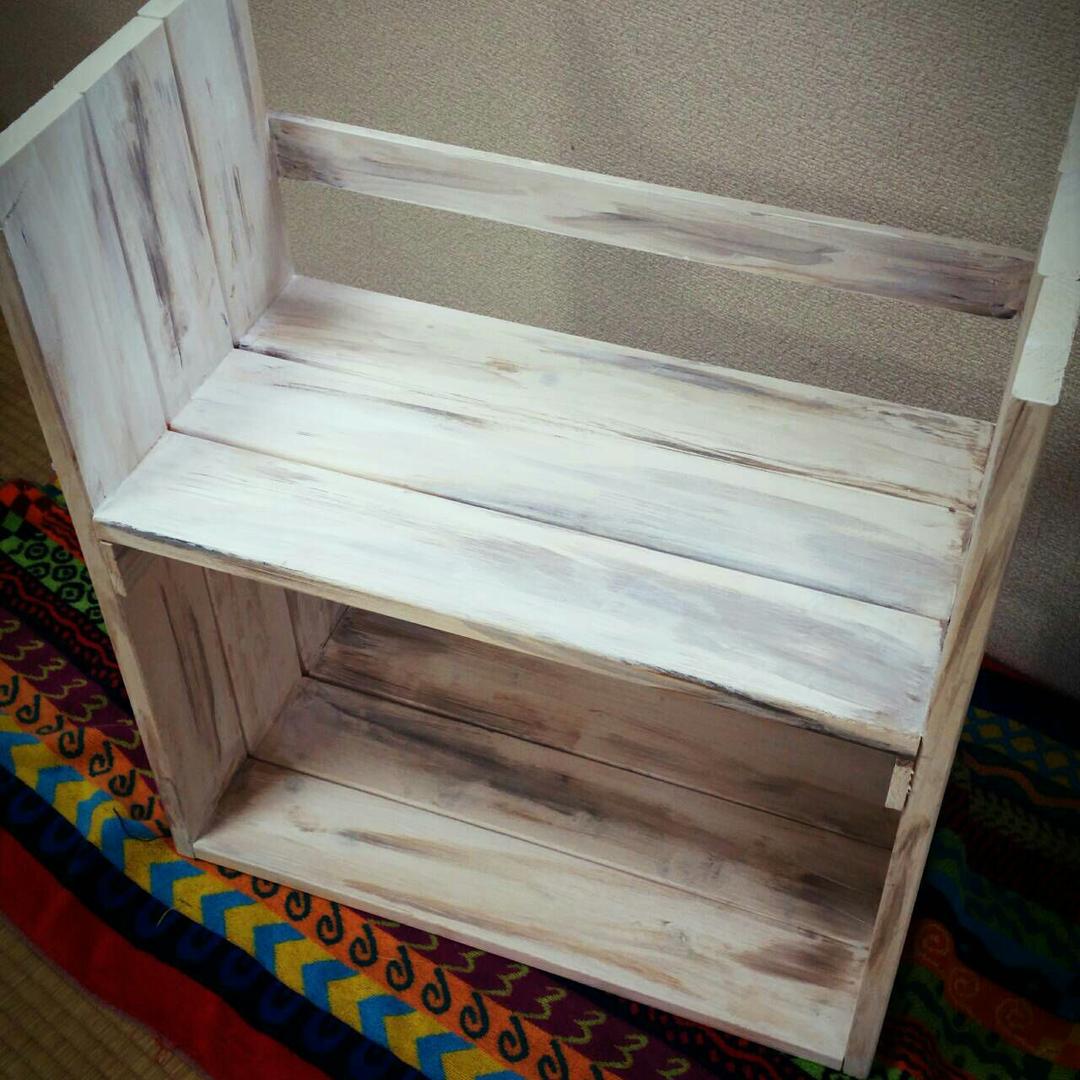 男前インテリア シャビー加工多目的ラック