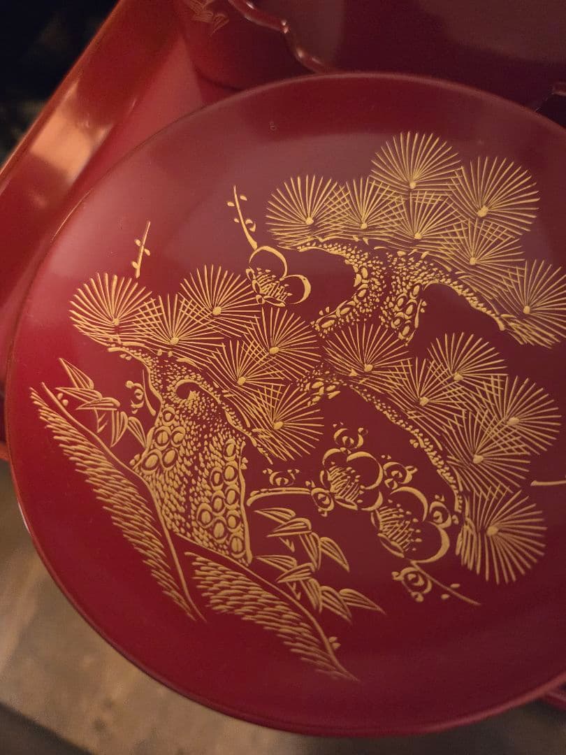 屠蘇器　松竹梅　三揃い