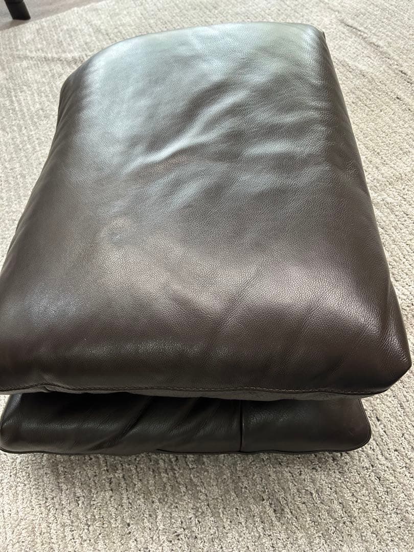 大塚家具 LSコンフォート カウチソファーの背もたれ 総革 ダークブラウン 2個