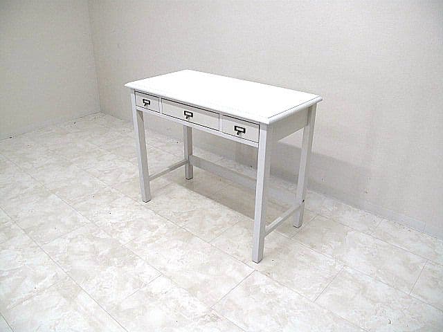 関家具 　マム　 パイン無垢材ホワイト仕上げデスク　 フレンチカントリースタイル