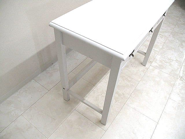 関家具 　マム　 パイン無垢材ホワイト仕上げデスク　 フレンチカントリースタイル