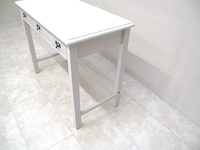 関家具 　マム　 パイン無垢材ホワイト仕上げデスク　 フレンチカントリースタイル