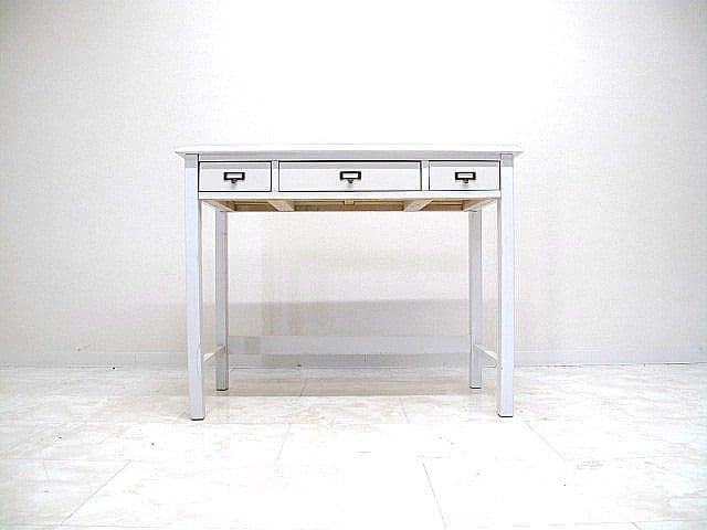 関家具 　マム　 パイン無垢材ホワイト仕上げデスク　 フレンチカントリースタイル