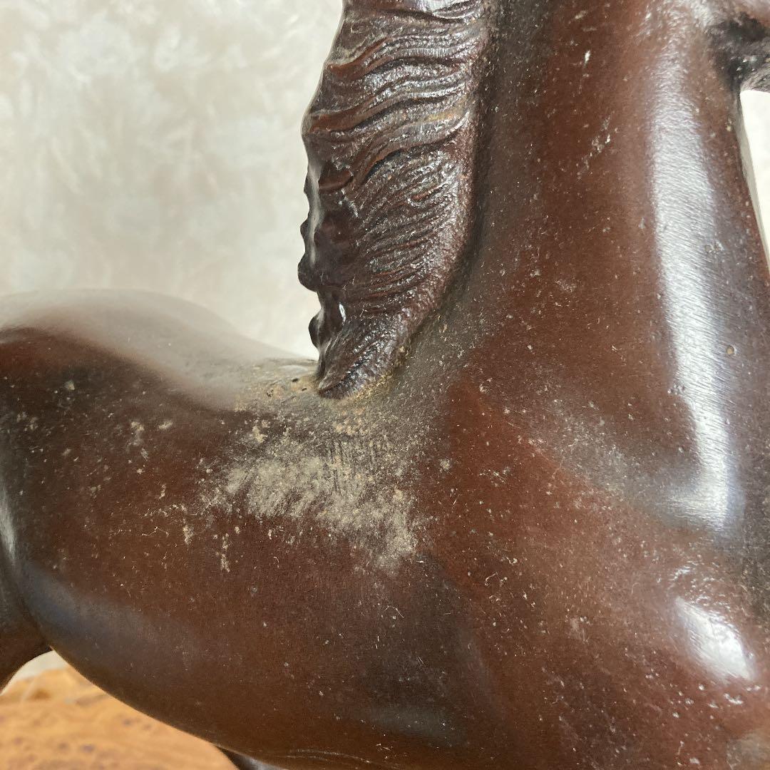 馬　跳ね馬　置物　ブロンズ？　鋳鉄？　舶来品　アンティーク　骨董品　珍品