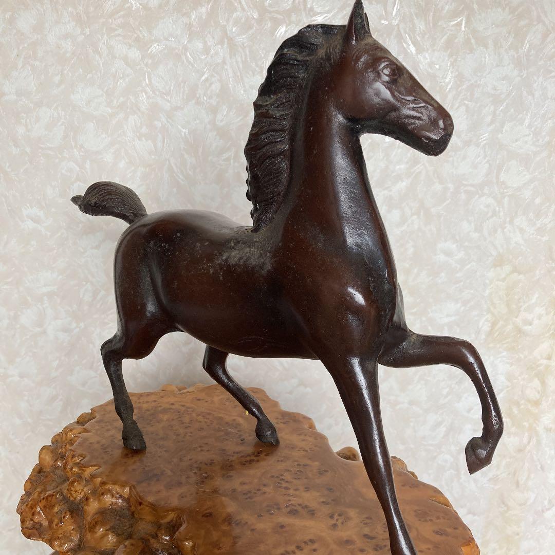 馬　跳ね馬　置物　ブロンズ？　鋳鉄？　舶来品　アンティーク　骨董品　珍品