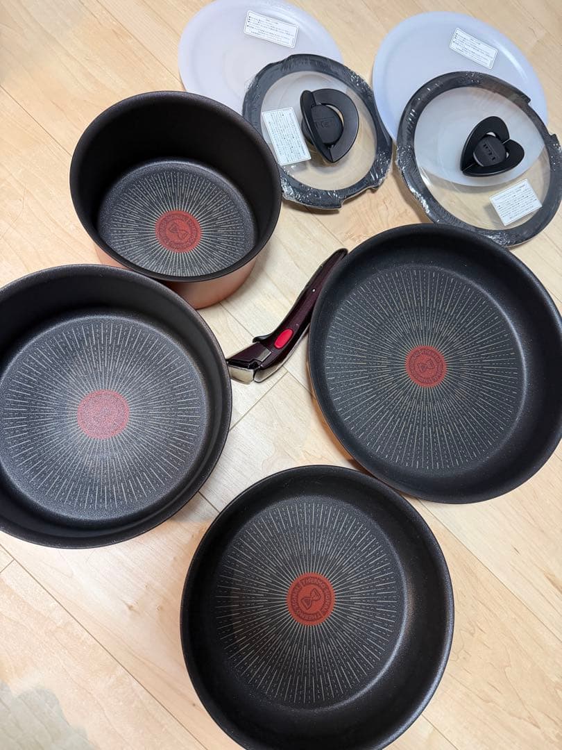 ティファール T-fal ingenio 赤 ルージュ 9点 IH ガス対応