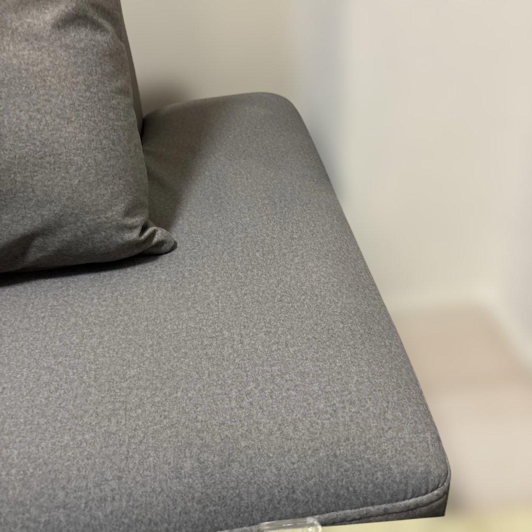 プルーフテックス L型 コーナーカウチソファ グレー クッション4個付き