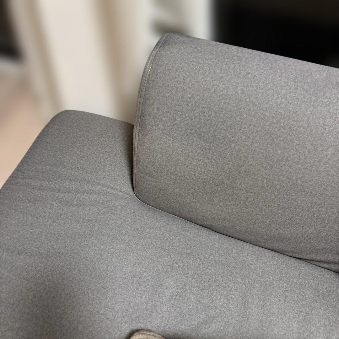 プルーフテックス L型 コーナーカウチソファ グレー クッション4個付き