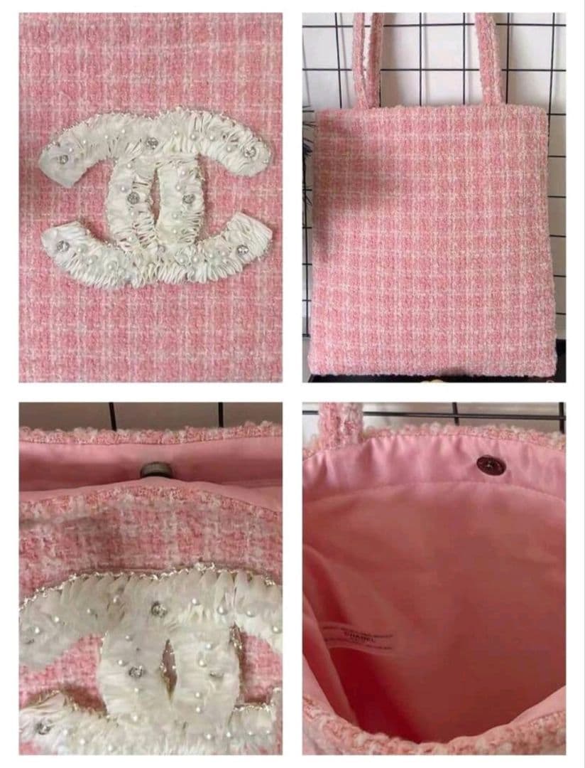 ゆり シャネル ノベルティ トートバッグ ピンク