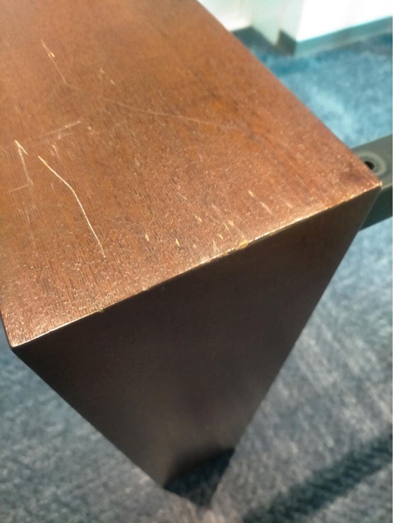 ガラス天板 木製脚 テーブル　ダイニングテーブルのみ