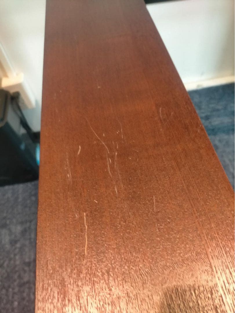 ガラス天板 木製脚 テーブル　ダイニングテーブルのみ