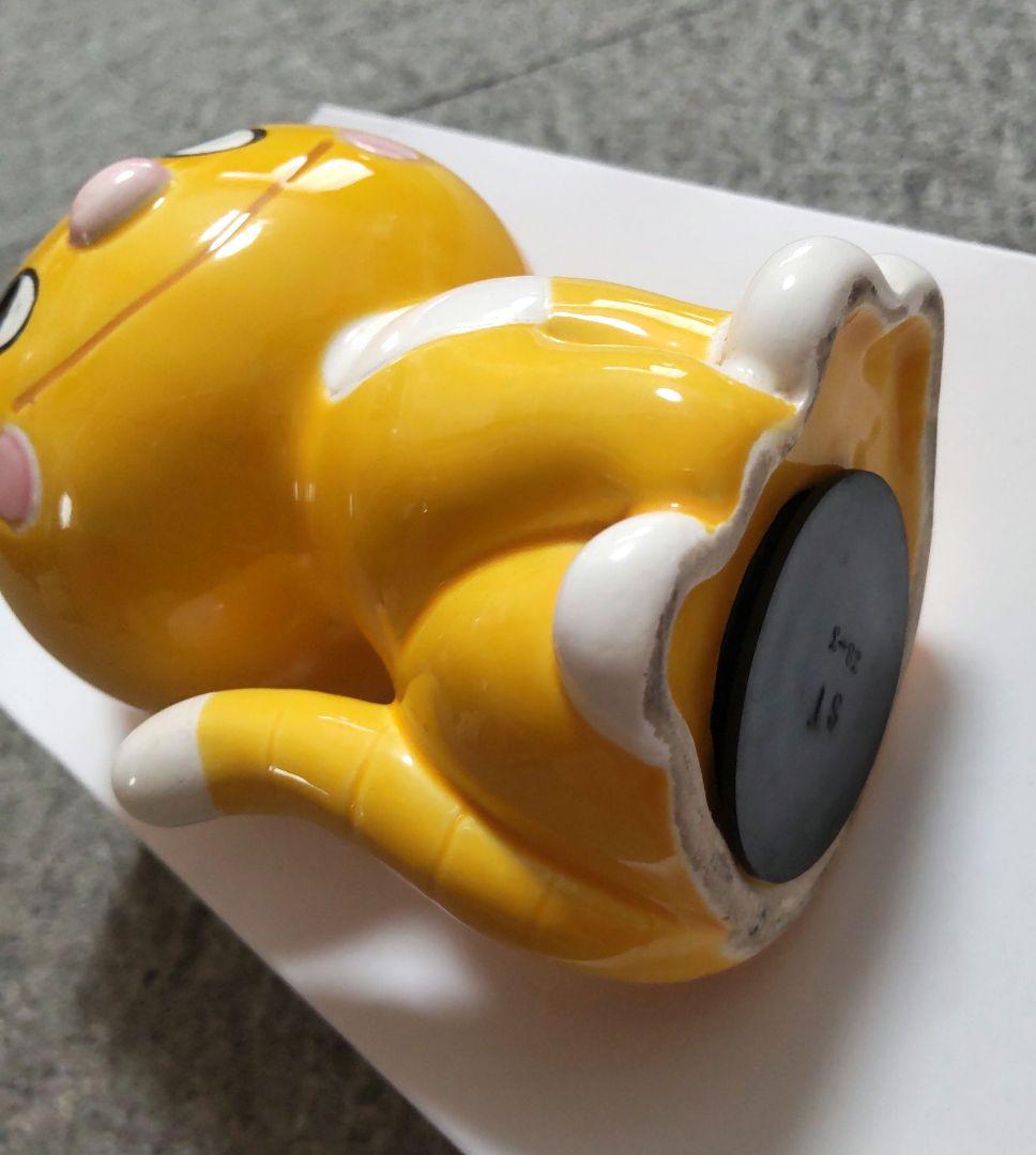 昭和レトロ 当時物 猫の貯金箱 陶器約13cm 激レア
