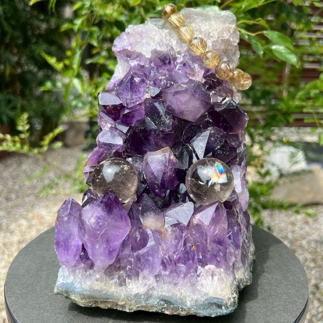 ✳✨大型美紫ハイパワー✨最強浄化や魔除けに✨アメジストクラスター 天然石 原石