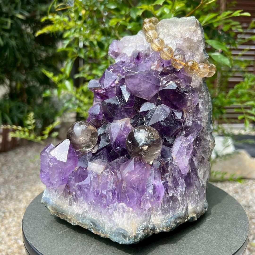 ✳✨大型美紫ハイパワー✨最強浄化や魔除けに✨アメジストクラスター 天然石 原石