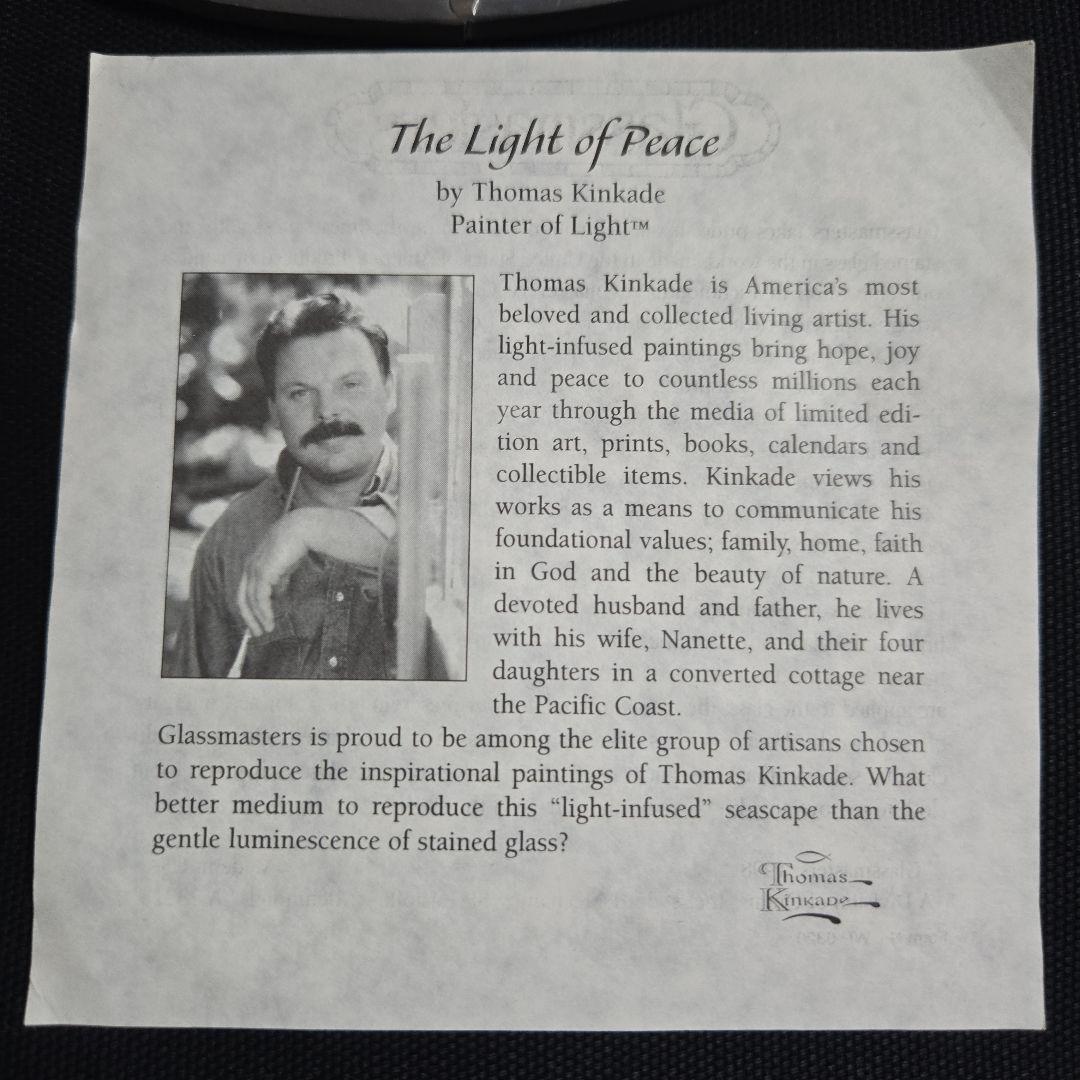 トーマスキンケード　ヴィンテージステンドグラス平和の光【新品】