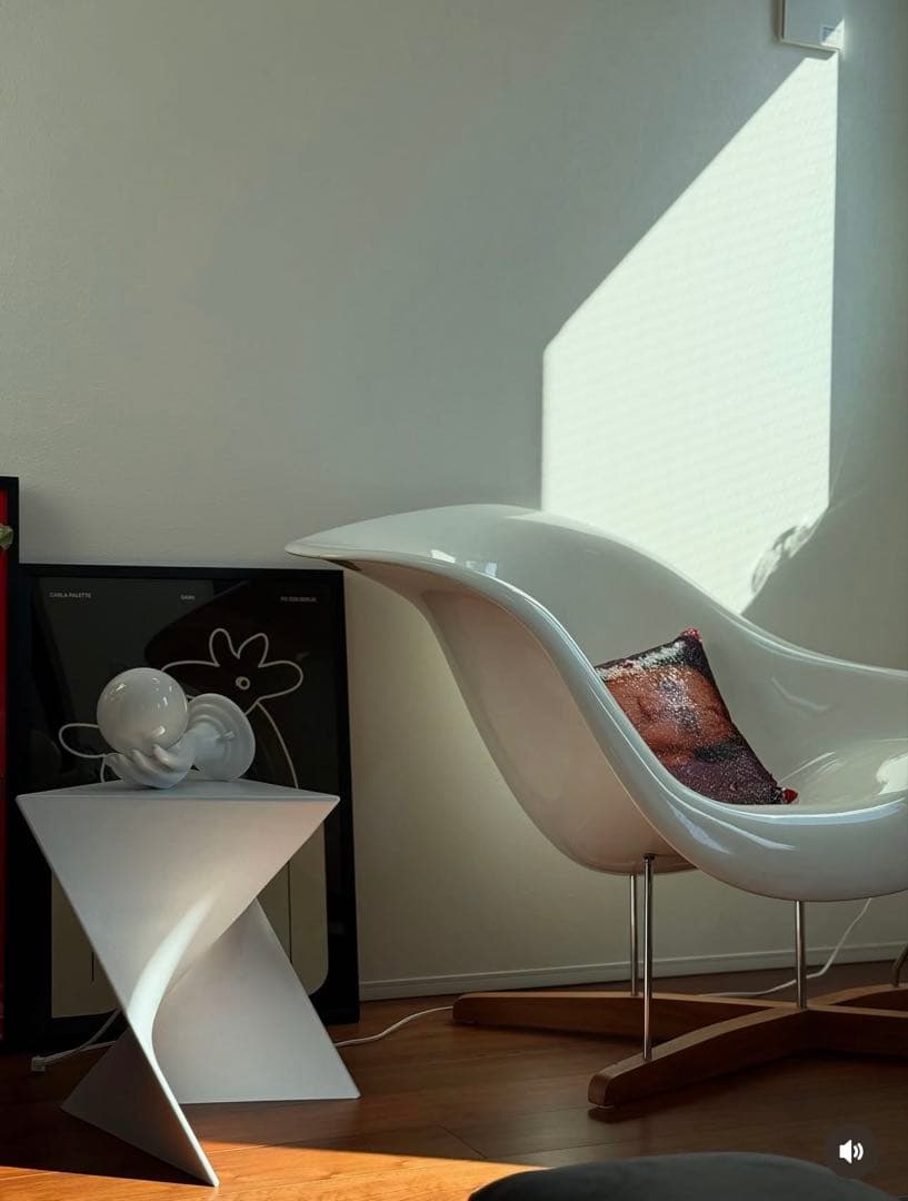 NOCE スツール ホワイト 幾何学スツール