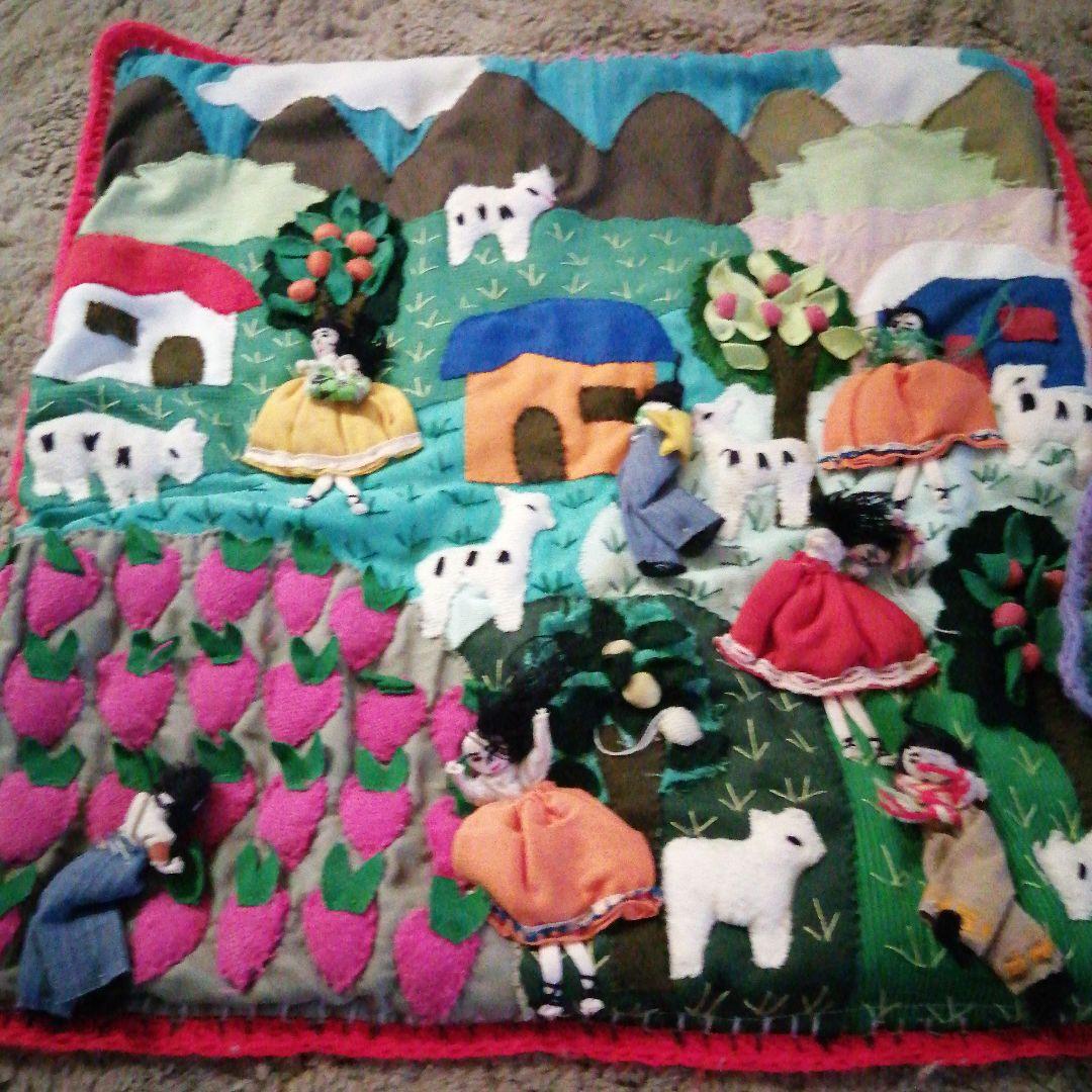 ペルー　ヴィンテージ　クッションカバー　ハンドメイド　セット