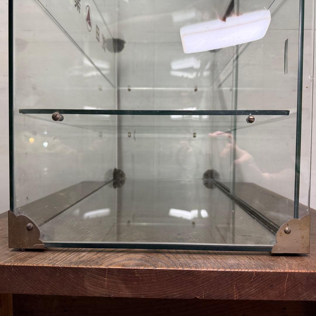 昭和レトロ ガラスケース 卓上 タケダ薬品 アンティーク ショーケース 陳列棚