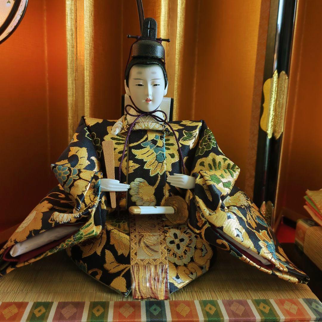 ひな人形 吉徳大光 親王飾り 京都西陣織伝統裂地 本仕立本頭 御雛