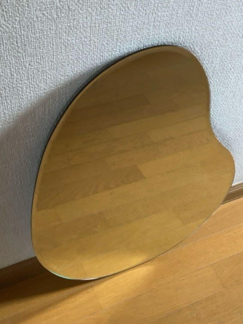 ウエーブミラー　ノンフレーム　クリスタルカット　ソア　韓流デザイン 村松鏡店