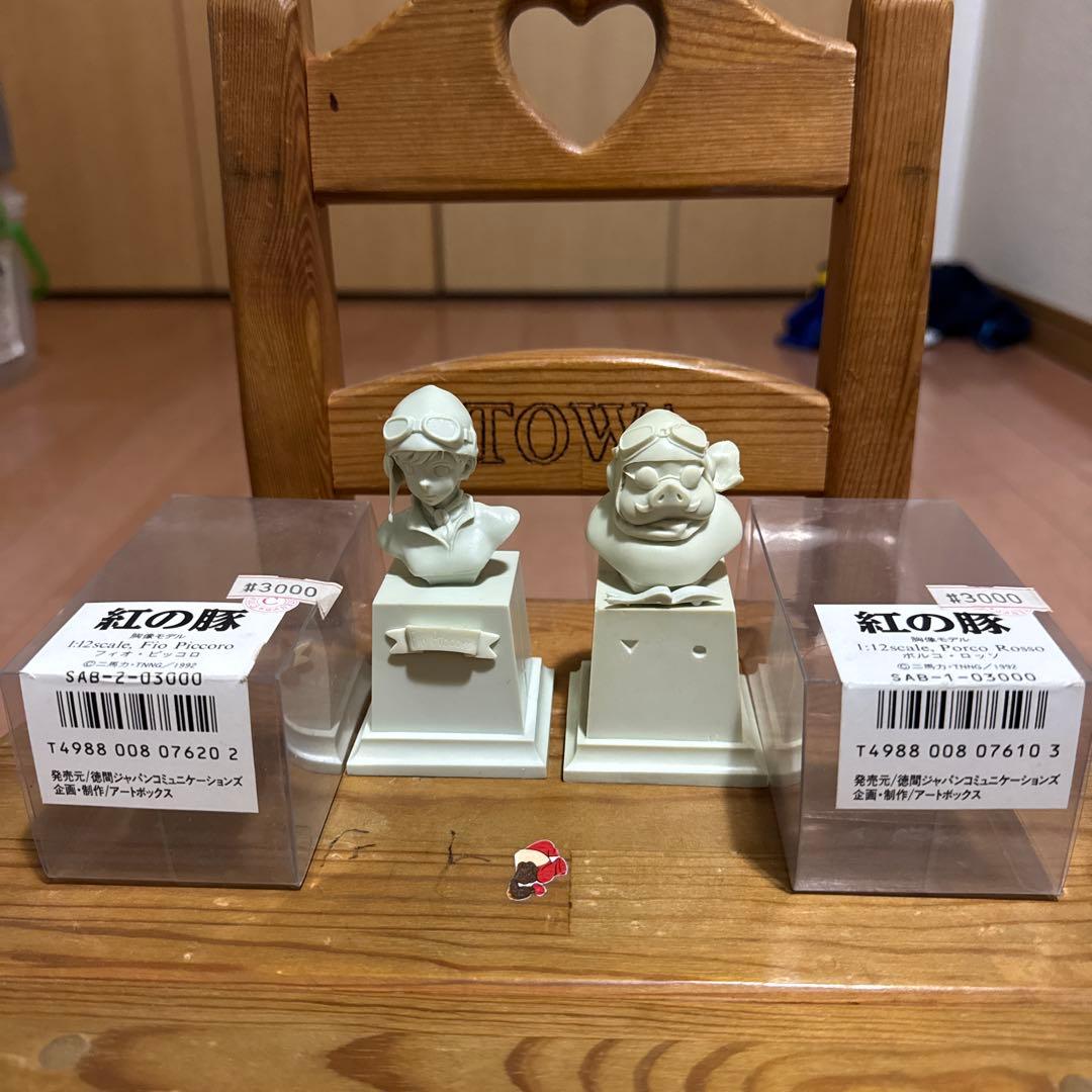 紅の豚 キャラクター像 2体セット　徳間ジャパン　胸像　アートボックス