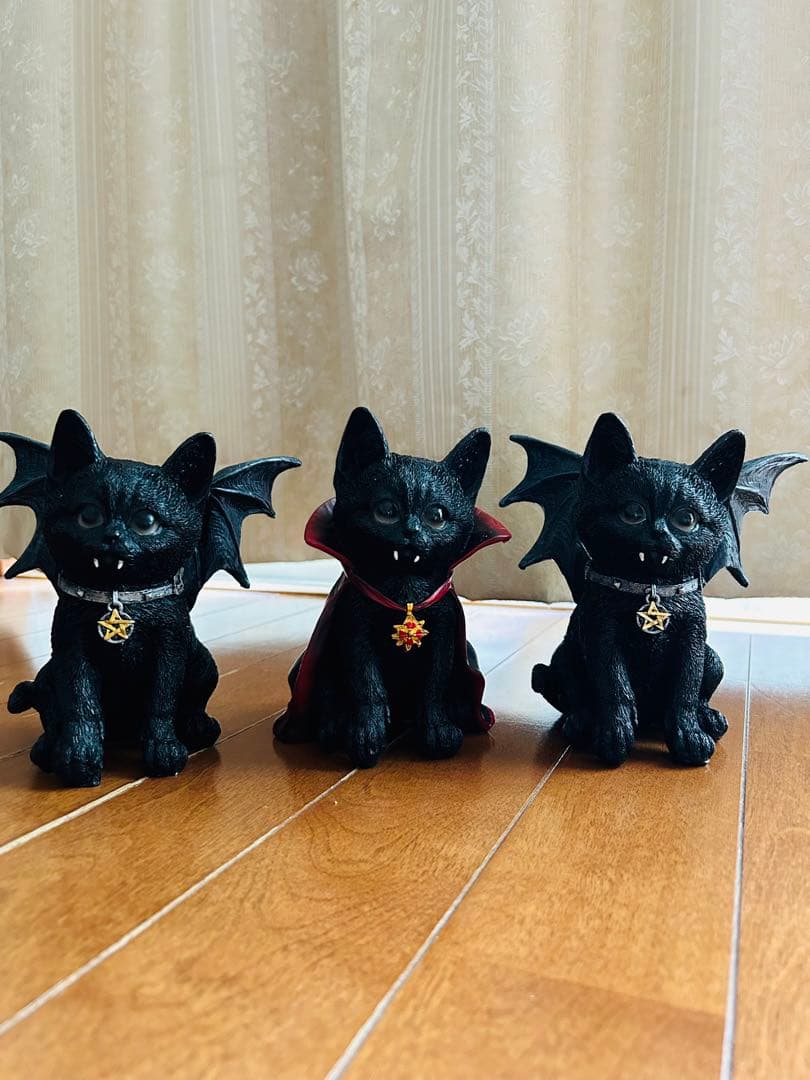 バンパイア猫ちゃん3体セット　魔女　悪魔　ハロウィン
