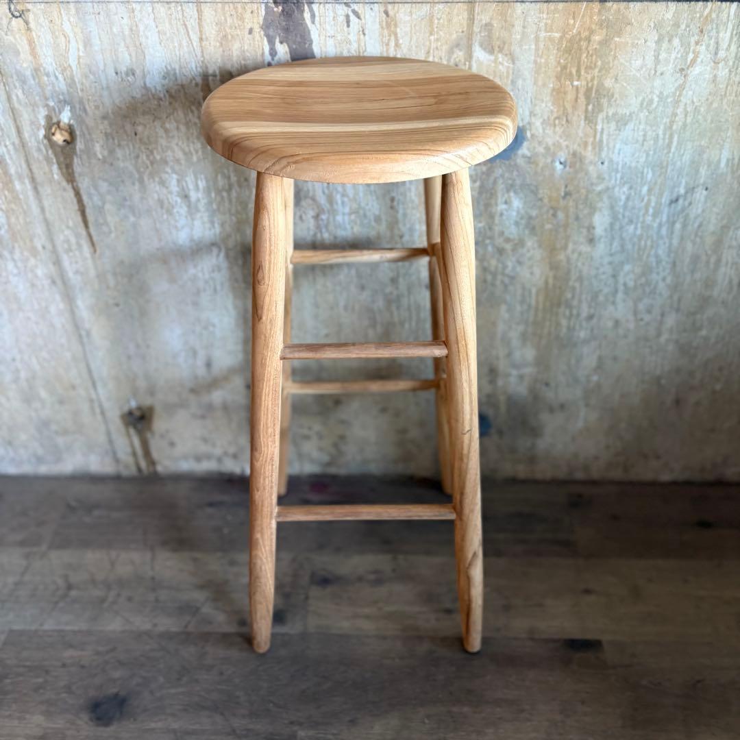 GALLUP ギャラップ　チーク ラウンドトップ スツール　30インチ　④