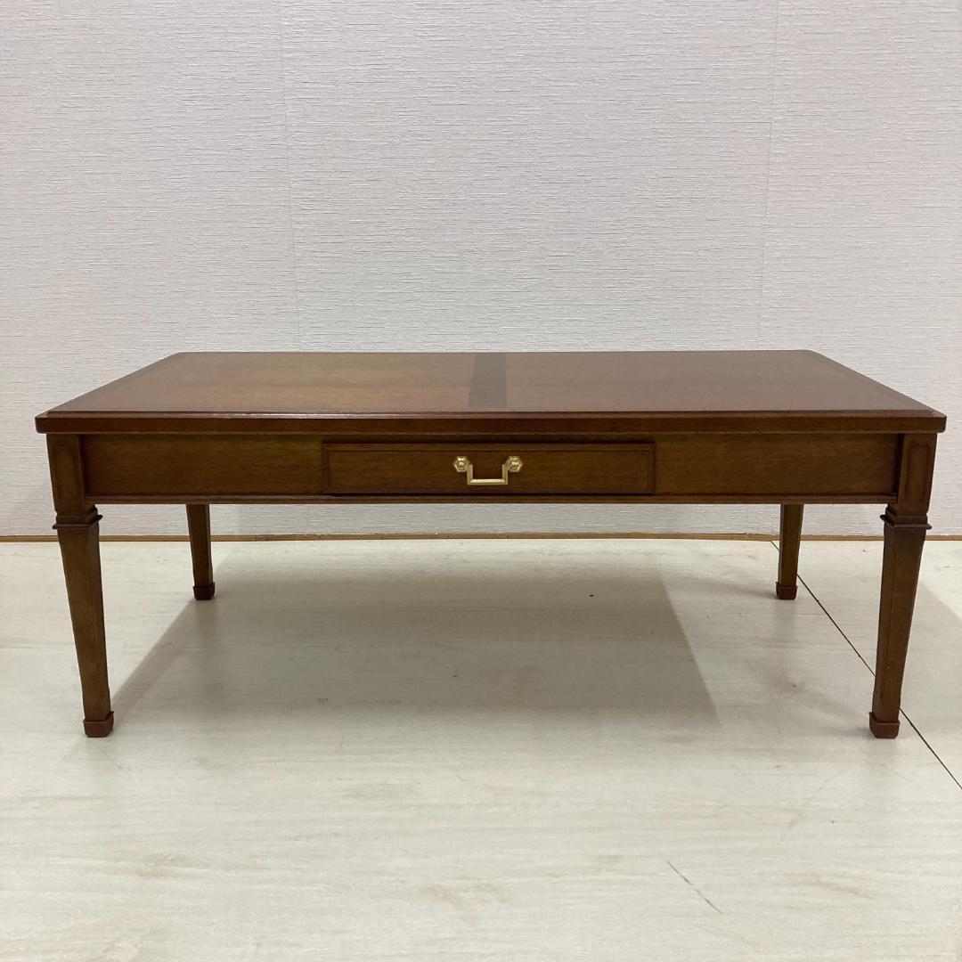 【マルニ】地中海シリーズ センターテーブル 引出し リビングテーブル