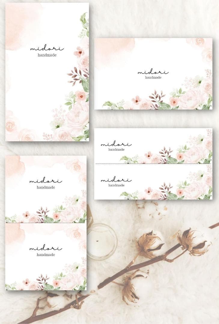 ショップカード アクセサリー台紙 サンキューカード 名刺 No.317