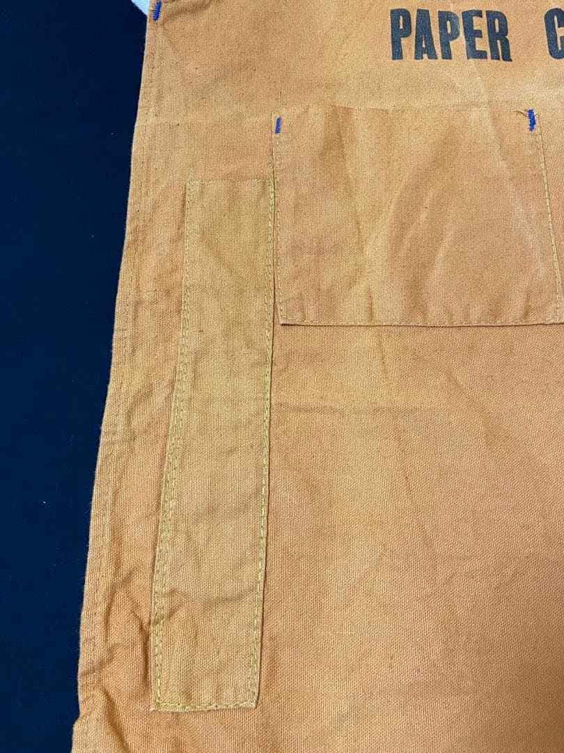 50s ワークエプロン　ニュースペーパー　染み込み