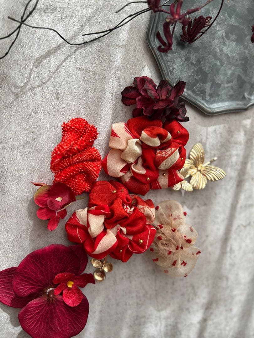 a*4様 七五三　七五三髪飾り　ヘッドドレス　着物髪飾り　リメイク髪飾り　062