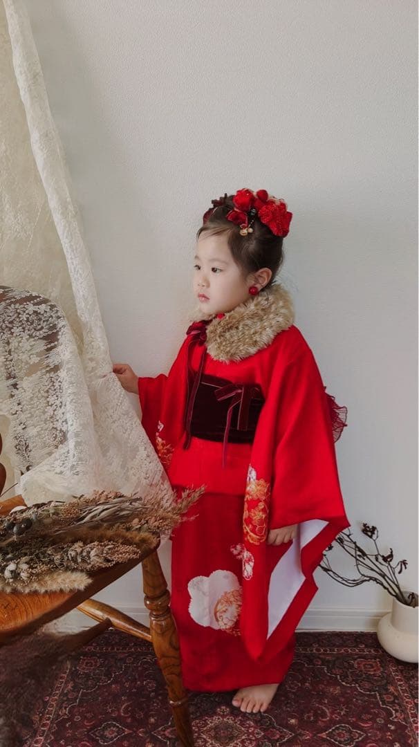 a*4様 七五三　七五三髪飾り　ヘッドドレス　着物髪飾り　リメイク髪飾り　062