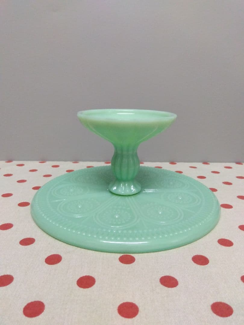 最終価格！ ケーキスタンド　USA　ミルクガラス ジェダイ ディスプレイ