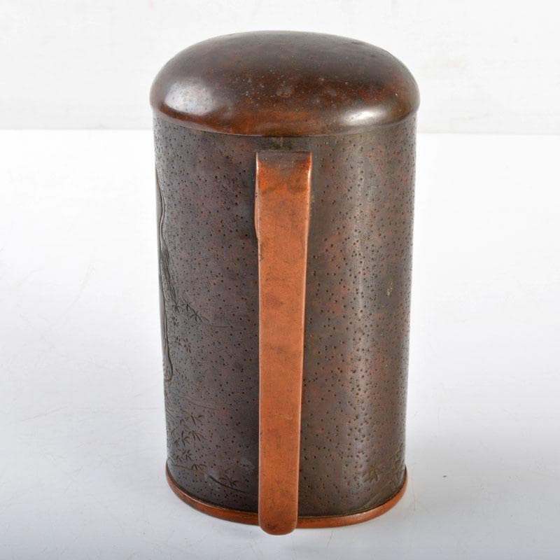 中国　古銅　刻象文　酒燗器　ちろり　酒瓶　M　R4707