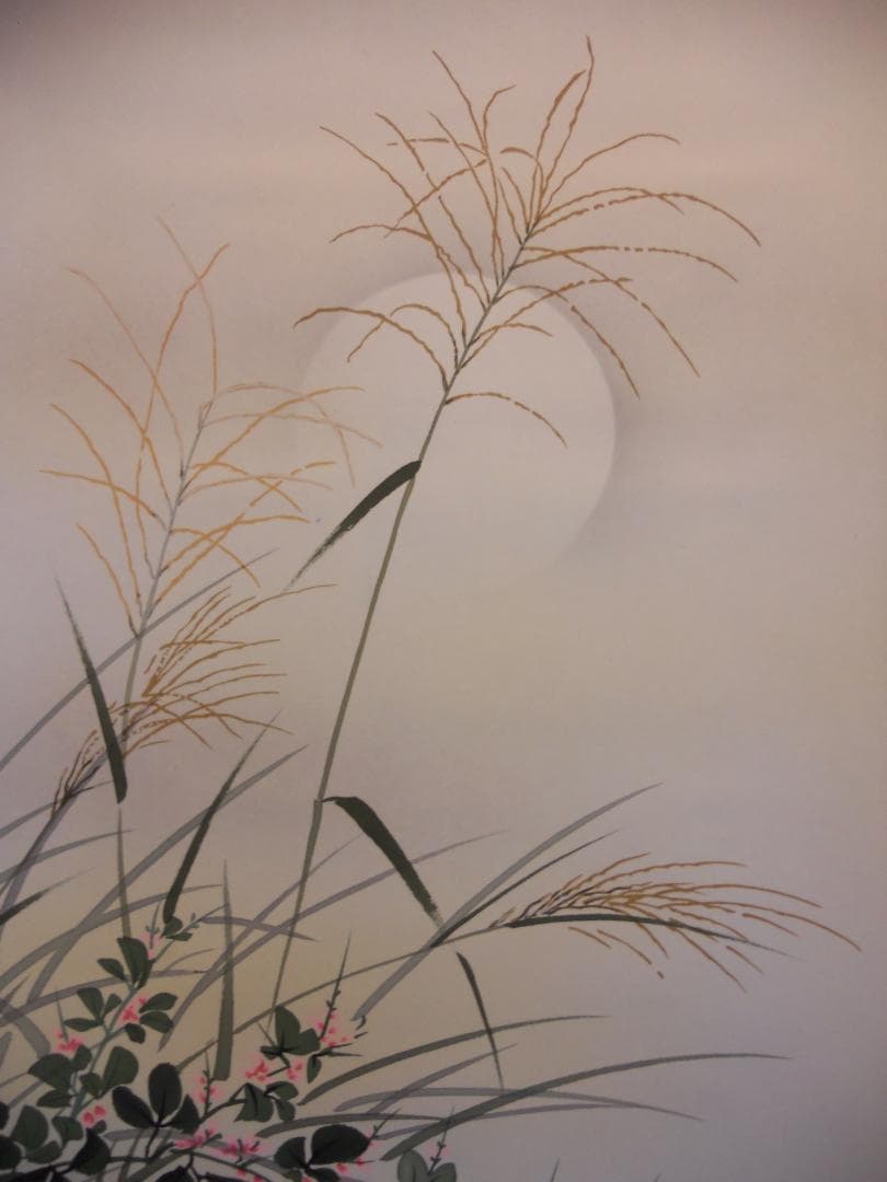 掛け軸 小川香月 名月秋声 絹本 希少 軸装 茶道具 掛軸 美品 です。