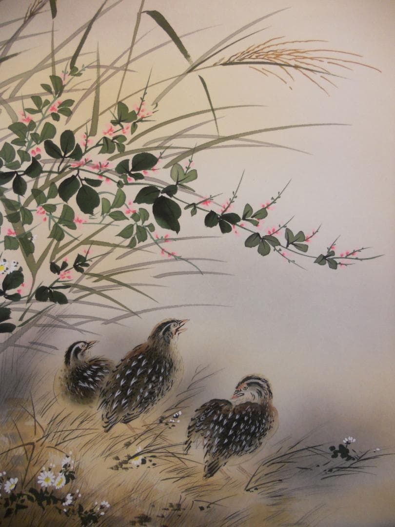 掛け軸 小川香月 名月秋声 絹本 希少 軸装 茶道具 掛軸 美品 です。