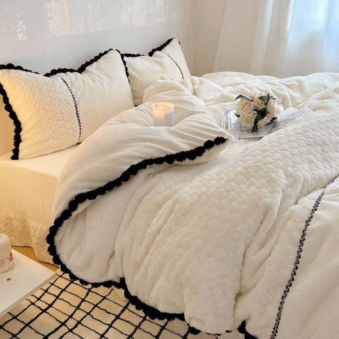 フリースダブルカバーセット ホワイト