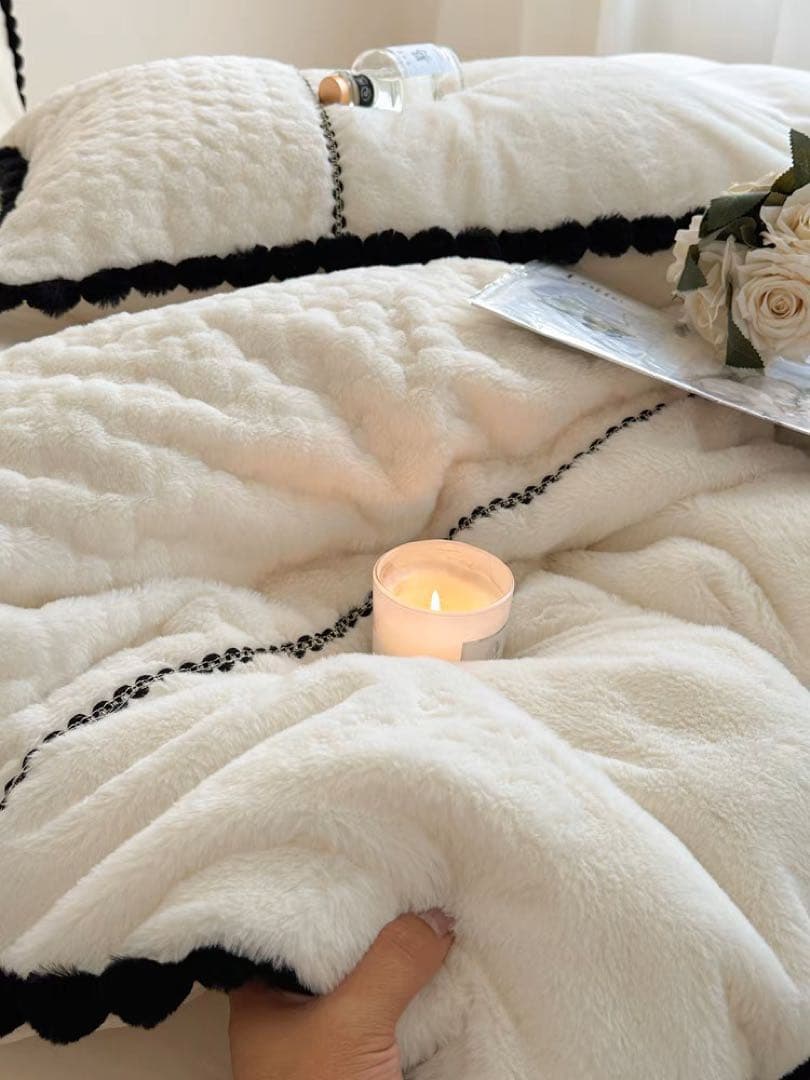 フリースダブルカバーセット ホワイト