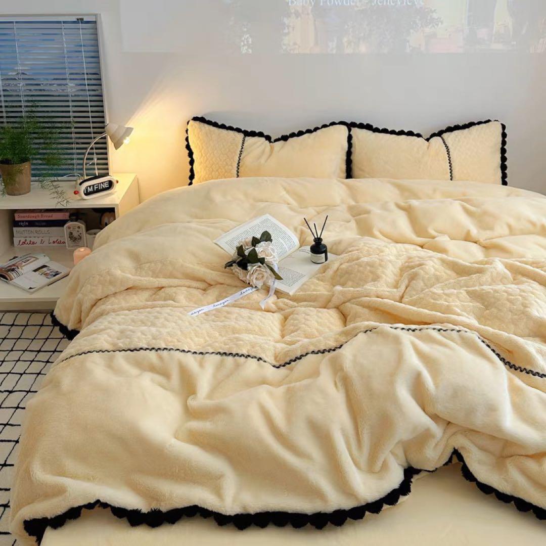 フリースダブルカバーセット ホワイト