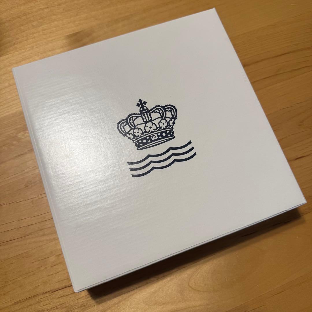 ブルーフルーテッド　プレイン　スクエアディッシュ　2枚